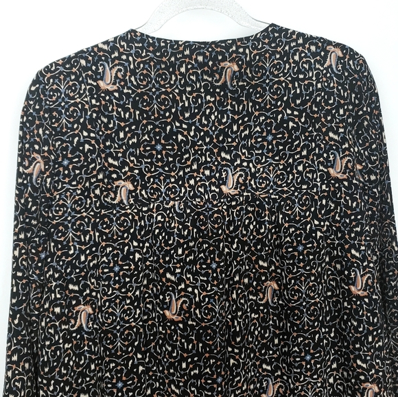 NEW Madewell Fiesta Paisley Silk Drop Waist Dress - Picture 7 of 8